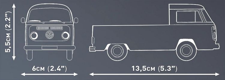 Produktbild: COBI 24618 - Volkswagen T2a Pritschenwagen, Bausatz 1:35, 151 Klemmbausteine