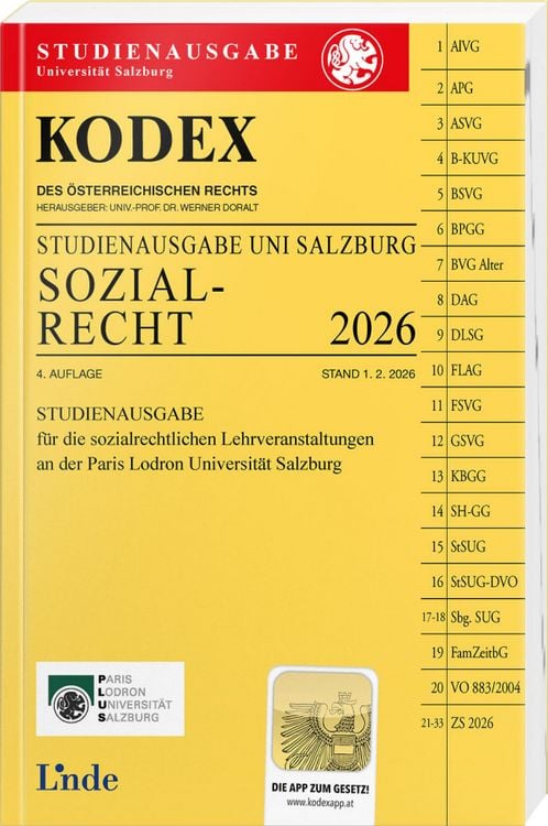 Produktbild: KODEX Studienausgabe Sozialrecht Salzburg 2026