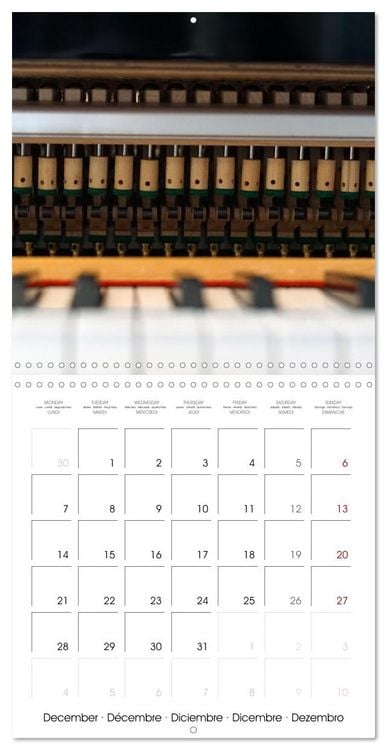 Produktbild: Moments de Piano (Calendrier mural carr&eacute; 2026 30x30 cm) Calendrier double avec une page pour vos prises de notes