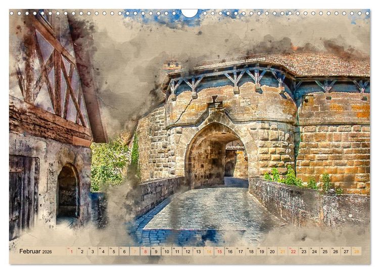 Produktbild: Romantische St&auml;dte - Rothenburg ob der Tauber (Wandkalender 2026 DIN A3 quer), CALVENDO Monatskalender