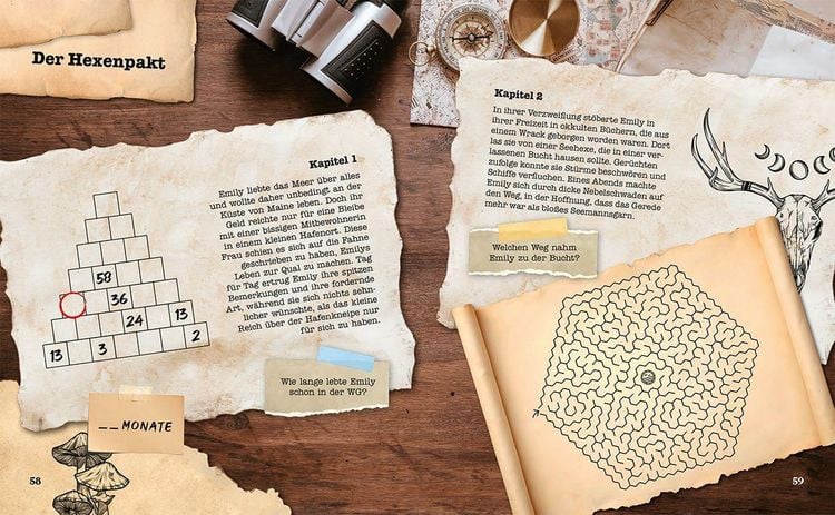 Produktbild: Das paranormale R&auml;tselbuch &ndash; 10 Stories zum Gruseln und R&auml;tseln