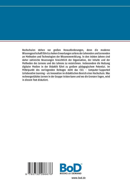 Produktbild: Einsatzszenarien von Computer-Supported Collaborative Learning (CSCL) an Hochschulen