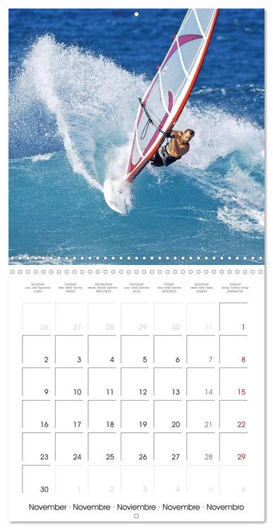 Produktbild: Fun sports edition: Windsurfing - water, waves and air (Wall Calendar 2026 12 &times; 12 Inch) CALVENDO 12 Month Wall Calendar