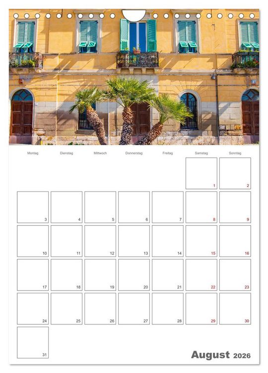 Produktbild: Cagliari - Urlaubsplaner (Wandkalender 2026 DIN A4 hoch), CALVENDO Monatskalender