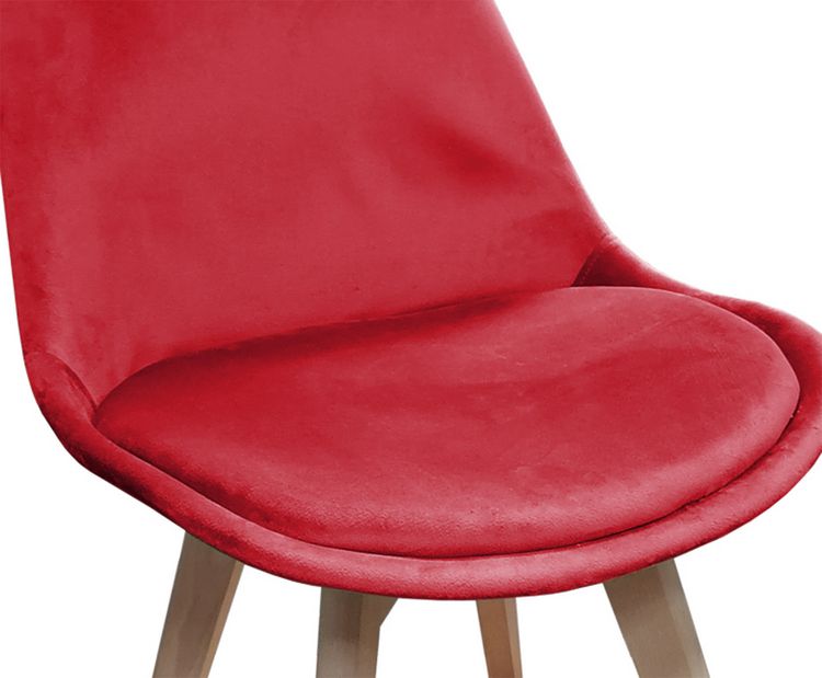Produktbild: HTI-Living Stuhl Atlanta Velvet Rot 2er-Set Stuhl Atlanta Velvet Rot 2er-Set