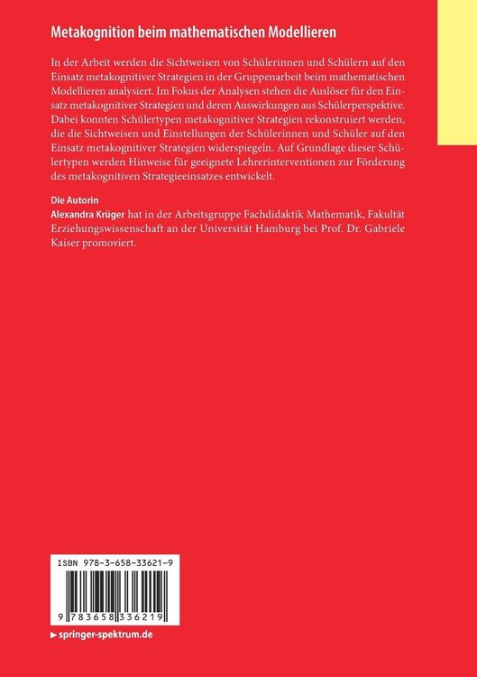 Produktbild: Metakognition beim mathematischen Modellieren
