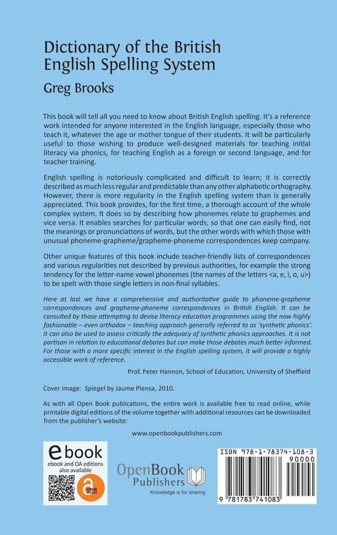Produktbild: Dictionary of the British English Spelling System