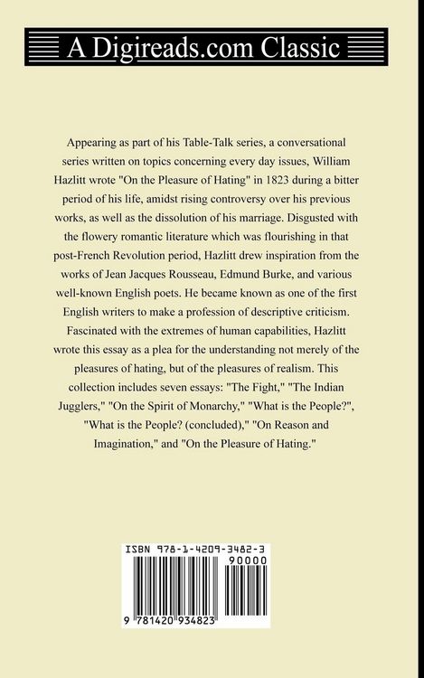 Produktbild: On the Pleasure of Hating