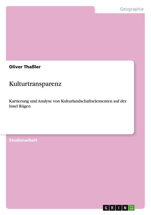 Produktbild: Kulturtransparenz