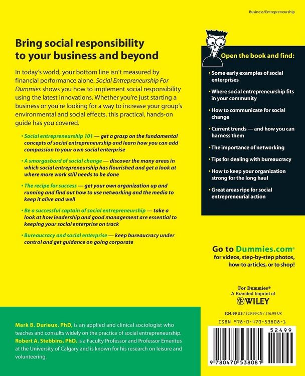 Produktbild: Social Entrepreneurship for Dummies