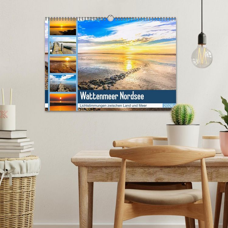 Produktbild: Wattenmeer Nordsee - Lichtstimmungen zwischen Land und Meer (Wandkalender 2026 DIN A3 quer), CALVENDO Monatskalender