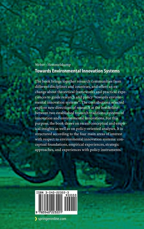 Produktbild: Towards Environmental Innovation Systems