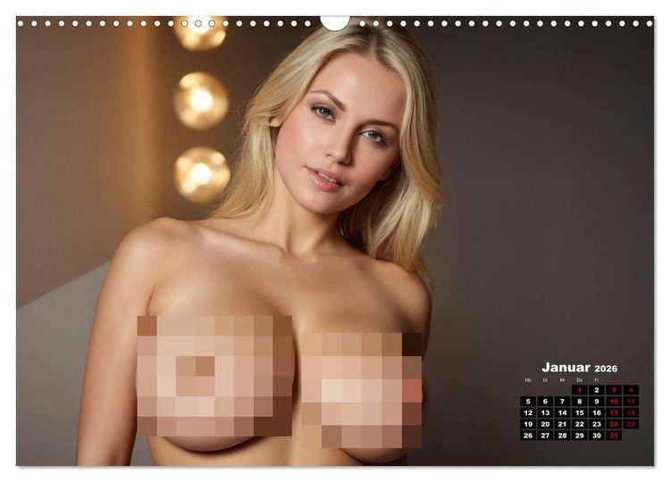 Produktbild: G&ouml;ttliche Rundungen: Die Sch&ouml;nheit gro&szlig;er Br&uuml;ste (Wandkalender 2026 DIN A3 quer), CALVENDO Monatskalender