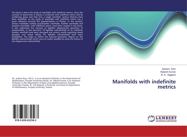 Produktbild: Manifolds with indefinite metrics