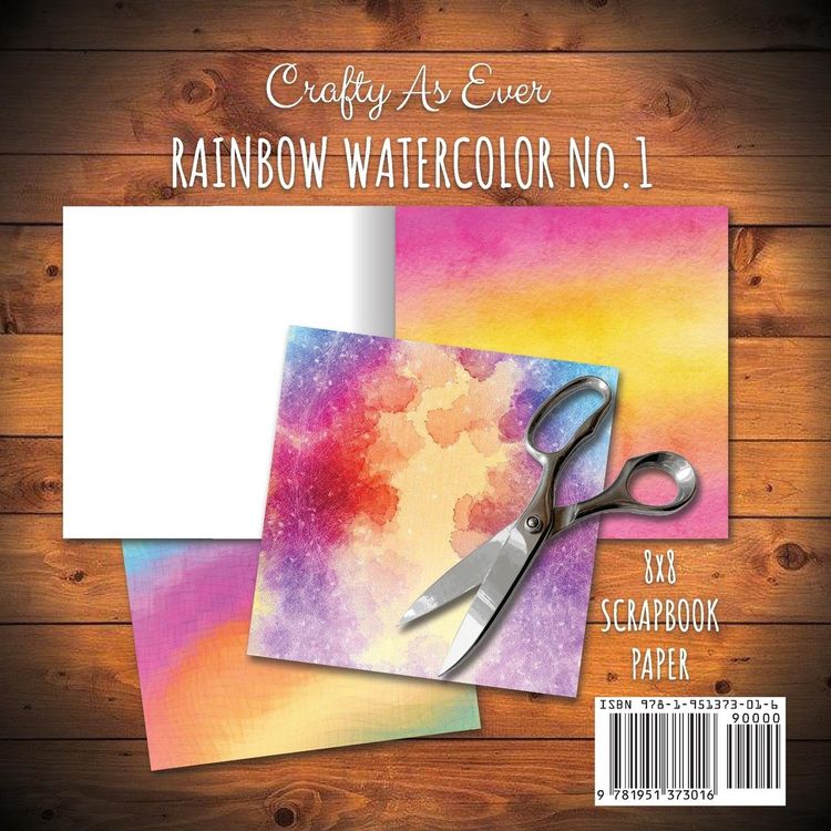 Produktbild: Rainbow Watercolor Scrapbook Paper Pad Vol.1 Decorative Crafts Scrapbooking Kit Collection for Card Making, Origami, Stationary, Decoupage, DIY Handmade Art Projects