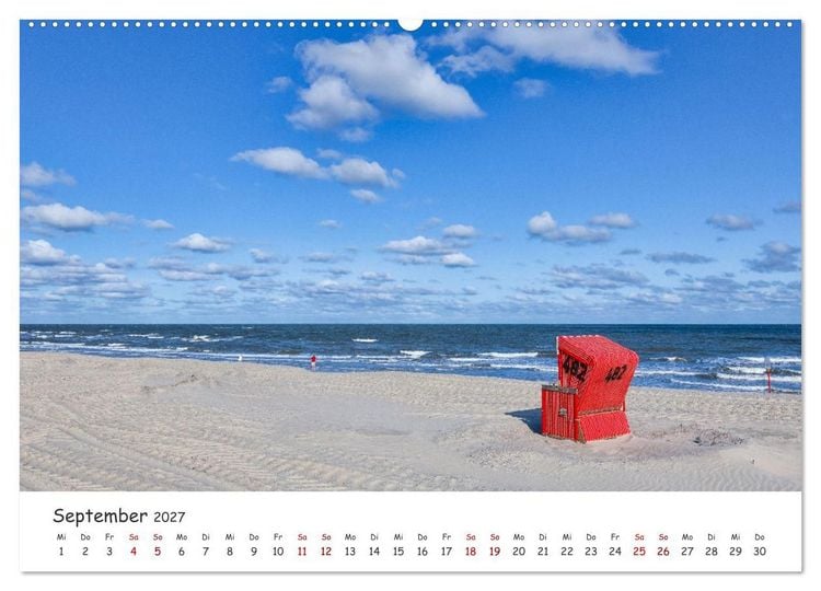 Produktbild: Sehnsuchtinsel Langeoog (hochwertiger Premium Wandkalender 2027 DIN A2 quer), Kunstdruck in Hochglanz