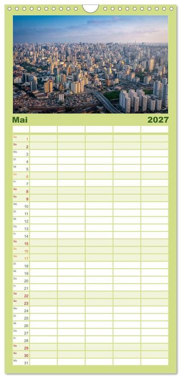 Produktbild: Familienplaner 2027 - Brasilien - Das einzigartige Land in S&uuml;damerika. mit 5 Spalten (Wandkalender, 21 x 45 cm) CALVENDO