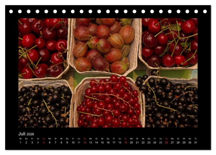Produktbild: essbar &ndash; Buntes Obst und Gem&uuml;se (Tischkalender 2026 DIN A5 quer), CALVENDO Monatskalender