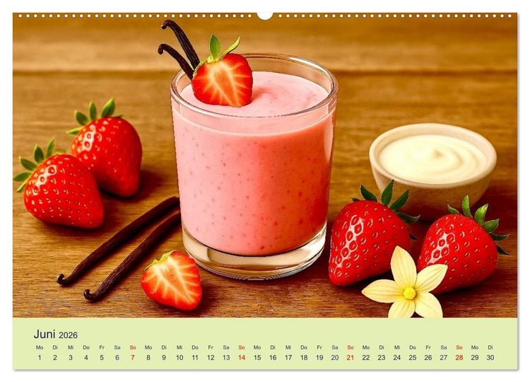 Produktbild: Gesunde Smoothies (Wandkalender 2026 DIN A2 quer), CALVENDO Monatskalender