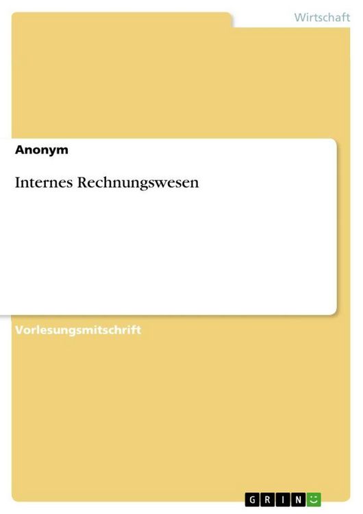 Produktbild: Internes Rechnungswesen