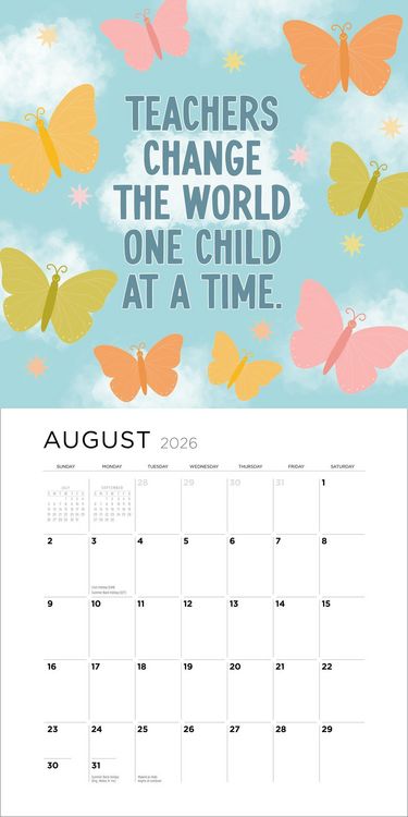 Produktbild: Teaching Is a Work of Heart Wall Calendar 2026