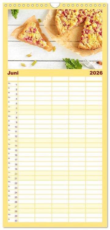 Produktbild: Familienplaner 2026 - Blechkuchen mit 5 Spalten (Wandkalender, 21 x 45 cm) CALVENDO