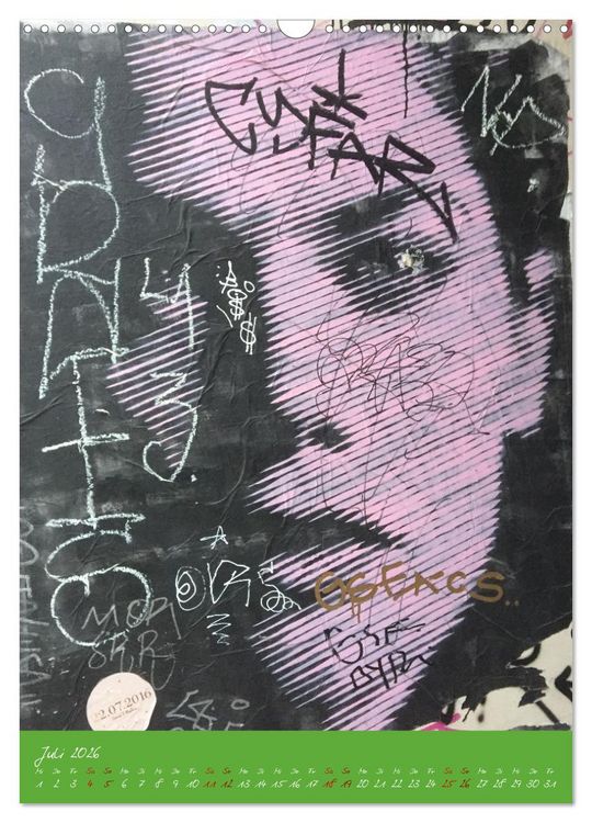 Produktbild: LOVE HAMBURG - STREET ART (Wandkalender 2026 DIN A3 hoch), CALVENDO Monatskalender
