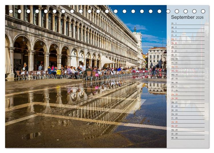 Produktbild: Wundervolles Venedig (Tischkalender 2026 DIN A5 quer), CALVENDO Monatskalender