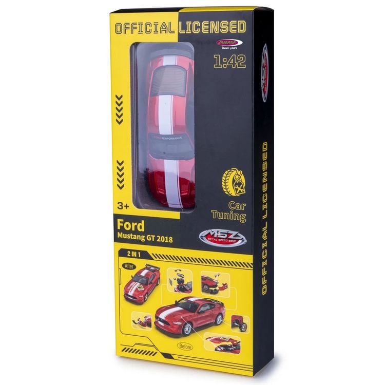 Produktbild: Ford Mustang GT Diecast 1:42 rot 2in1