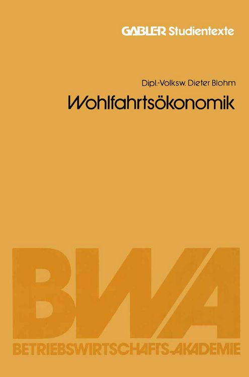 Produktbild: Wohlfahrts&ouml;konomik