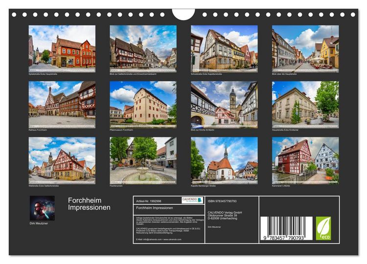 Produktbild: Forchheim Impressionen (Wandkalender 2026 DIN A4 quer), CALVENDO Monatskalender