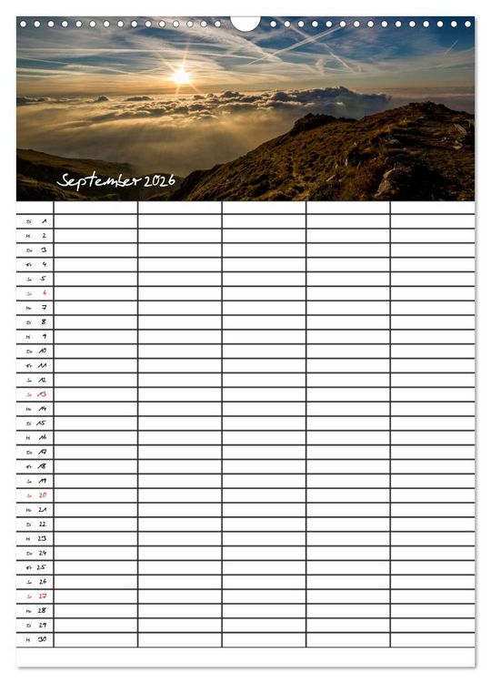 Produktbild: Dein Berge Kalender (Wandkalender 2026 DIN A3 hoch), CALVENDO Monatskalender