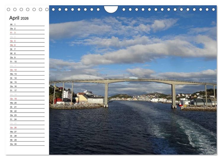 Produktbild: Impressionen von Norwegen entlang der Hurtigruten (Wandkalender 2026 DIN A4 quer), CALVENDO Monatskalender