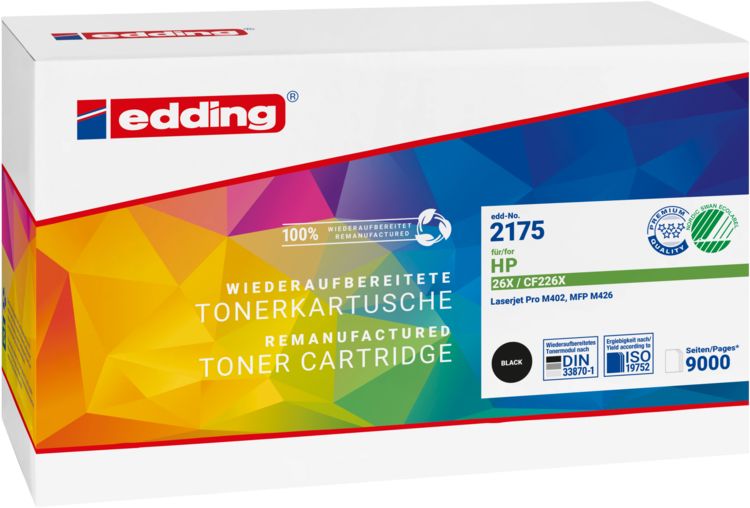 Produktbild: Edding Toner ersetzt HP 26X (CF226X) Kompatibel Schwarz EDD-2175 18-2175