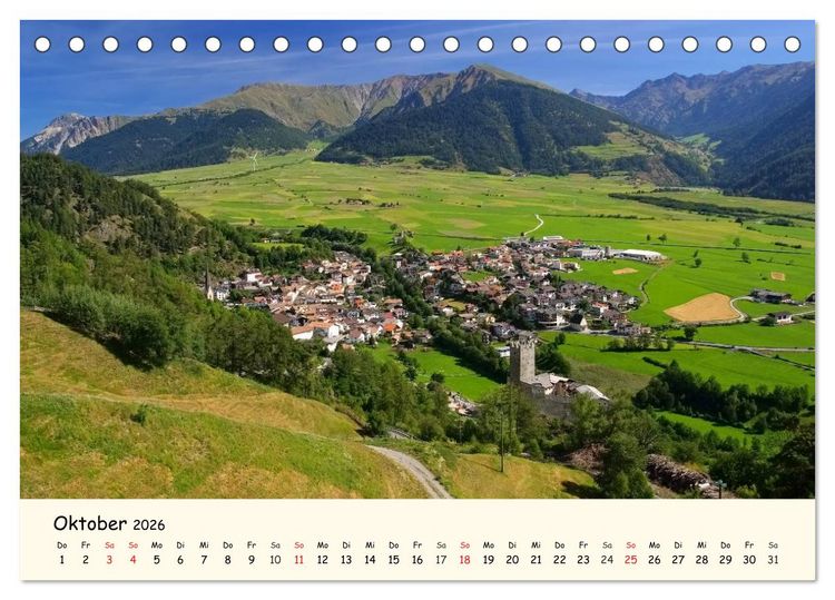 Produktbild: Vinschgau - Die Sonnenseite S&uuml;dtirols (Tischkalender 2026 DIN A5 quer), CALVENDO Monatskalender