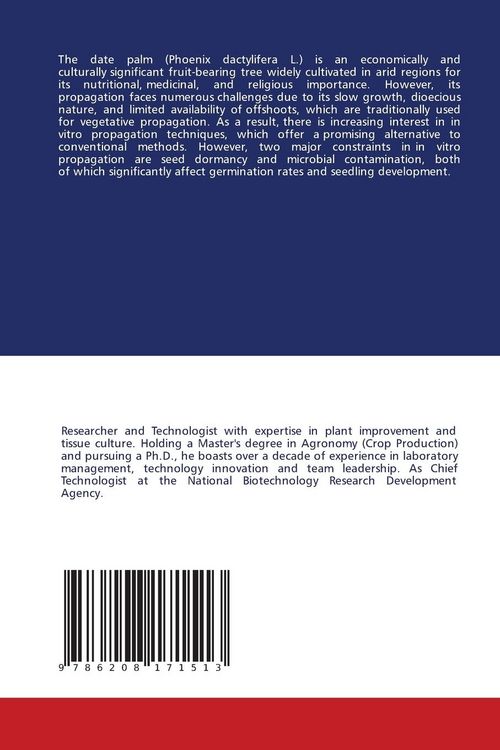 Produktbild: Sterilization Protocol for In-vitro Propagation of Date Palm