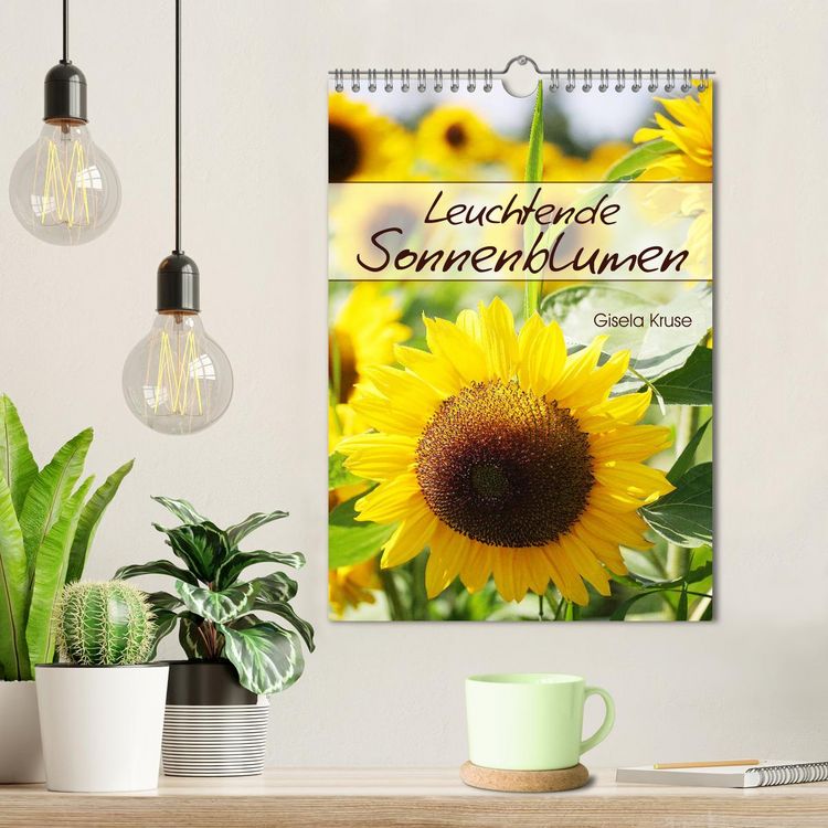 Produktbild: Leuchtende Sonnenblumen (Wandkalender 2026 DIN A4 hoch), CALVENDO Monatskalender