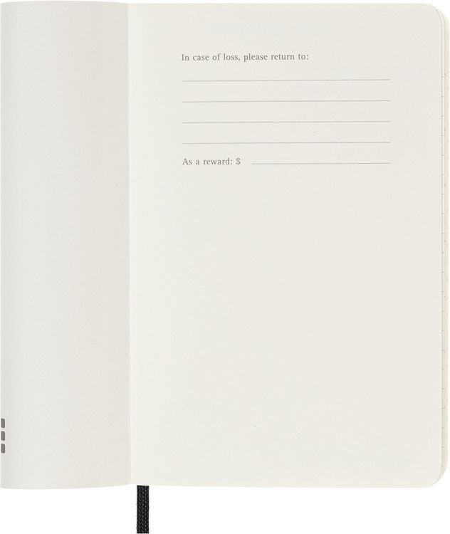 Produktbild: Moleskine 12 Monate Wochen Notizkalender 2027, Pocket/A6, 1 Wo = 2 Seiten, linierte Seiten, Weicher Einband, Schwarz