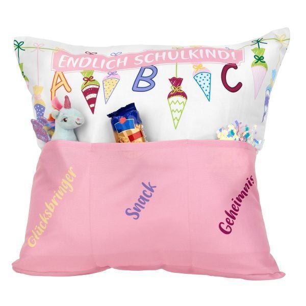 Produktbild: Sofahelden Kissen Schulanfang M&auml;dchen - Endlich Schulkind!