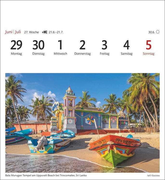 Produktbild: Traumziele Sehnsuchtskalender 2026 - Wochenkalender mit 53 Postkarten