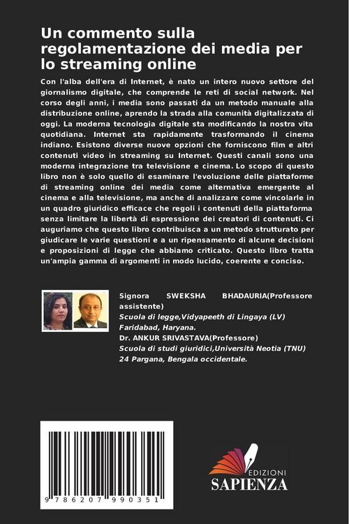 Produktbild: Un commento sulla regolamentazione dei media per lo streaming online