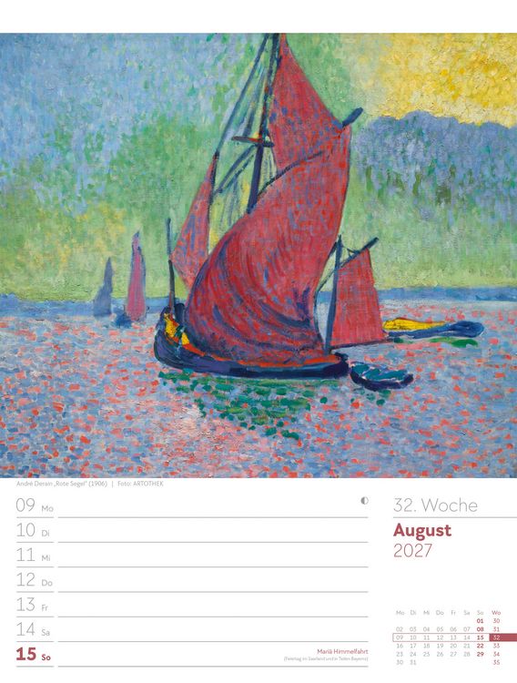Produktbild: Kunstwelt Wochenplaner Kalender 2027 | Impressionismus und Klassische Moderne