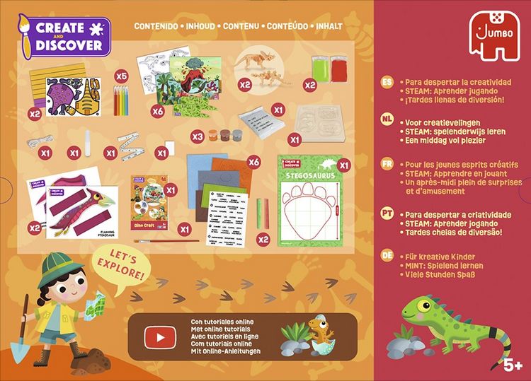 Kids Create Dinosaurier-Modell Bastelset – Baue & Bemal Deinen Eigenen Dino | Für Kinder Ab 6 Jahren