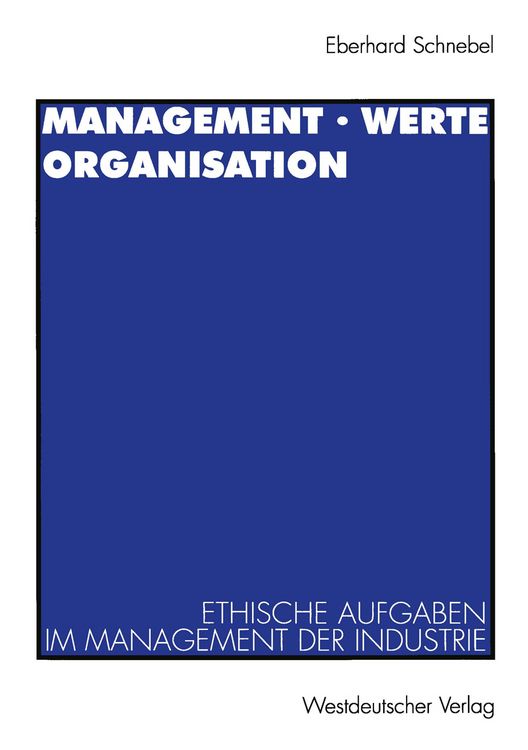 Produktbild: Management &middot; Werte Organisation