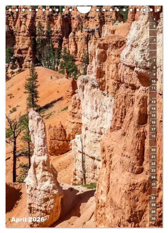 Produktbild: BRYCE CANYON Natur Pur (Wandkalender 2026 DIN A4 hoch), CALVENDO Monatskalender
