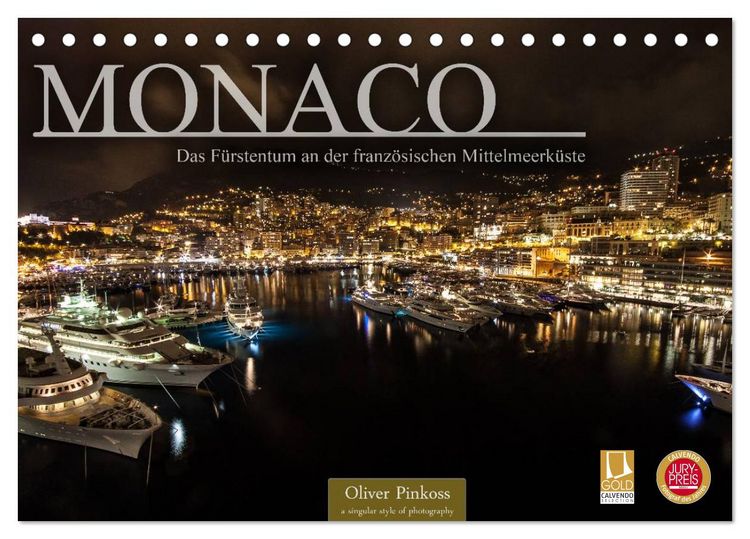 Produktbild: Monaco - Das F&uuml;rstentum an der franz&ouml;sischen Mittelmeerk&uuml;ste (Tischkalender 2026 DIN A5 quer), CALVENDO Monatskalender