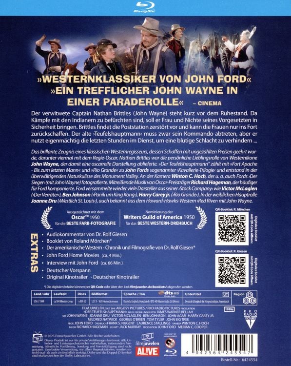 Produktbild: Der Teufelshauptmann (She Wore a Yellow Ribbon) (Filmjuwelen)
