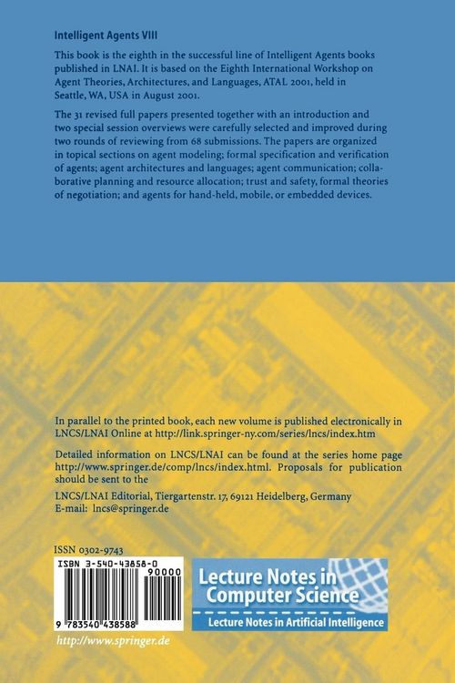 Produktbild: Intelligent Agents VIII