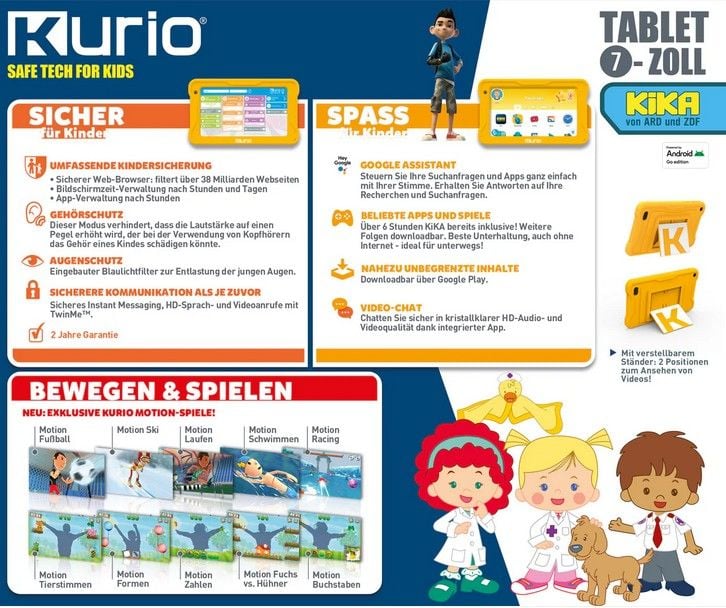 Produktbild: Kurio 1121500184 - Tablet 7-Zoll Kika Edition