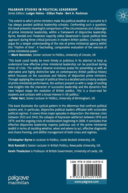 Produktbild: Disjunctive Prime Ministerial Leadership in British Politics